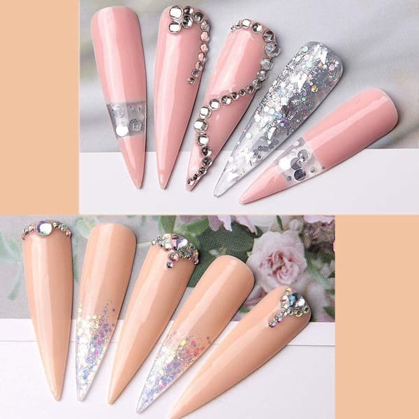 Pitkät Stiletto Extra Kärki Saranakynnet[HK] Transparent transparent