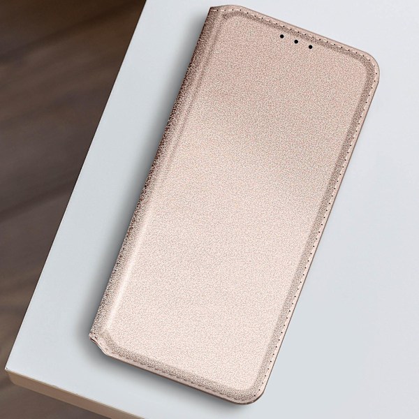 Lompakkokotelo Galaxy S21 FE:lle, magneettikorttipidike ja videon katseluteline, ruusukulta [HK] Rose Champagne
