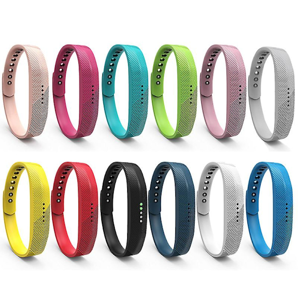 Sports Silikone Armbånd Udskiftningsarmbånd til Fitbit Flex2 Smartwatch[HK] L Khaki