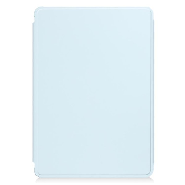 Til Samsung Galaxy Tab A9+ 360 Graders Rotation Gennemsigtigt Smart Læder Etui med Tastatur[HK] Sky Blue