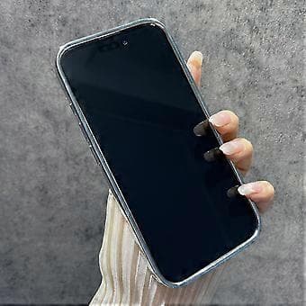 Magnetisk deksel til iPhone 16 med glitrende rhinstein klart TPU+PC-telefondeksel (stil E)