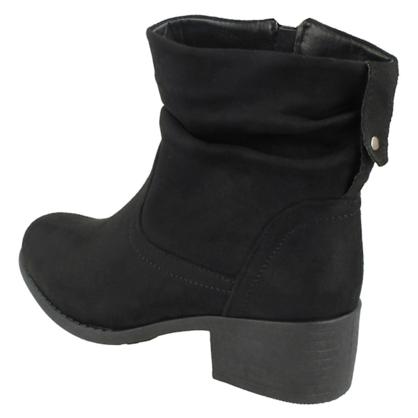 Dame Rouched Ankelstøvler F50860[HK] UK 7 Black