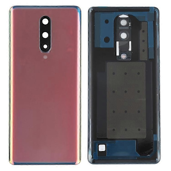 Type C For OnePlus 8 OEM Batterideksel med lim + Kameralinsedeksel [HK] Style B Multicolor