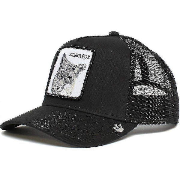Unisex Mesh Baseballkeps Mode Sommar Solskärm Keps Snapback Truckerkepsar[HK] Silver Fox