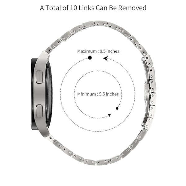 Til Garmin Vivoactive 5 Urrem i Rustfrit Stål Udskiftningsarmbånd [HK] Titanium