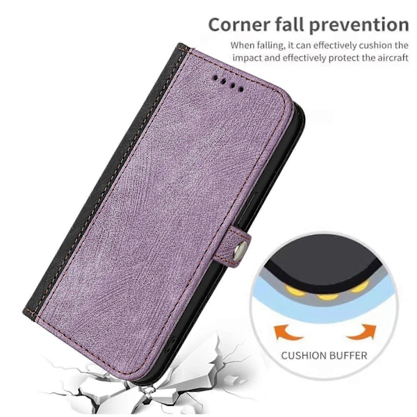 Fodral för Samsung Galaxy A53 5G Premium Mjukt PU Läder Flip Folio Plånbok Ställ Skydd Kompatibelt med Samsung Galaxy A53 5G Skal[HK] Purple