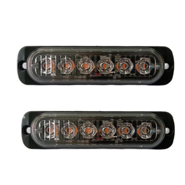 2st Led Strobe Varningsljus Strobe Grill Blinkande Lightbar Lastbil Bil Beacon Lampa Trafikljus 1([HK])