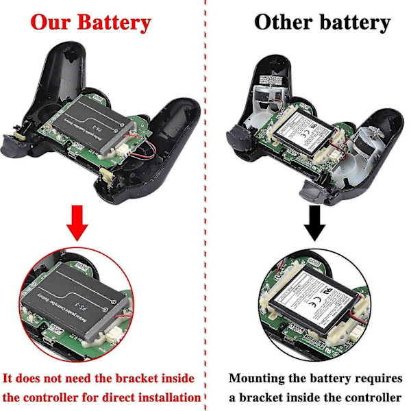 PS3 Controller Batteri LIP1359 LIP1859 LIP1427 Batteripakke kompatibel med Sony Playstation 3 PS3 Dualshock 3 Bluetooth Controller[HK] color