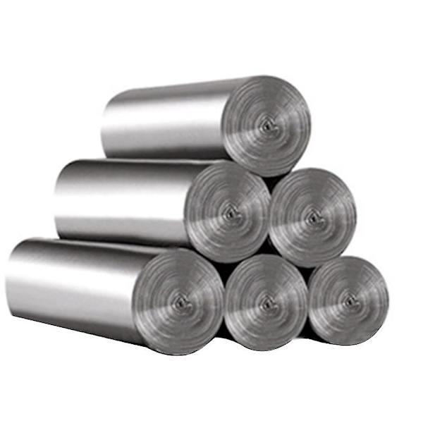 HK 6 ruller engangs søppelposer søppelposer for bad søppelbøtte kjøkken søppelbøtteforinger Silver Grey