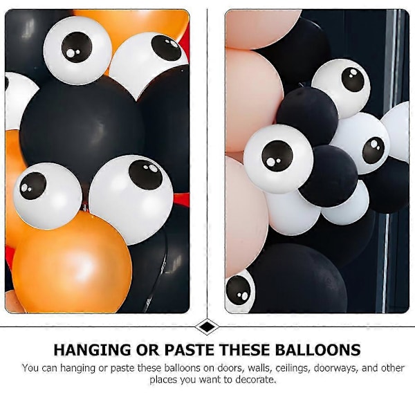 200 stk Øye Ballonger Dekorative Latex Ballonger Halloween Party Ballonger Festartikler [HK]