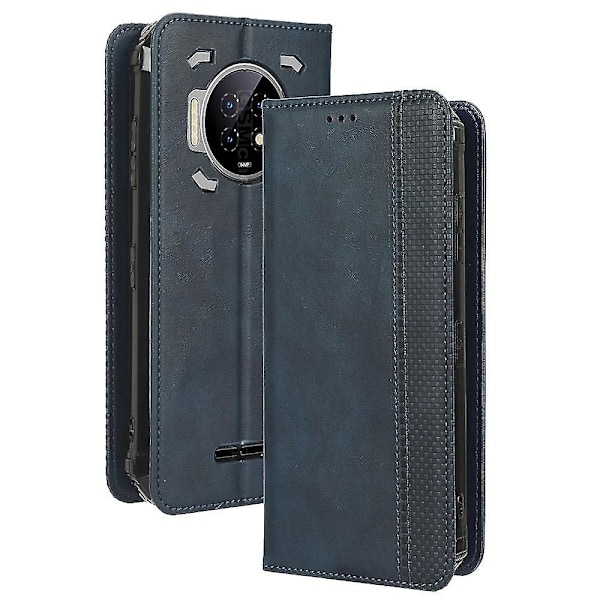 Oukitel WP19 Retro -kuvioinen magneettinen suojakotelo mosaiikkilompakolla ja jalustalla [HK] Style D Oukitel WP19 Blue