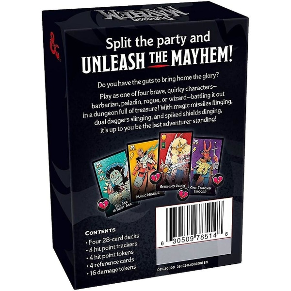 Dungeones Mayhem Dungeonsing Dragons Kortspel 120 Kort Leksak Underhållning Fest Familj Vänner Strid För Baldurs Gate Brädspel[HK] basic and expansion