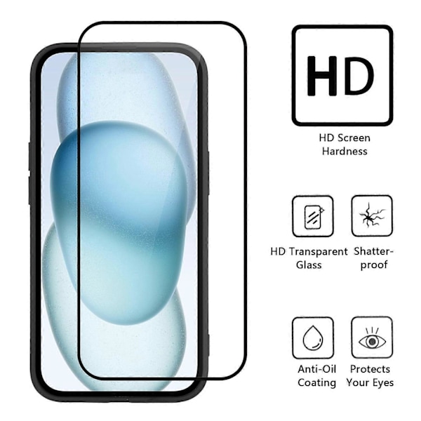 WANLONFENG XL Series til Samsung Galaxy A05s 4G Cover Bølgekant TPU Cover med Hærdet Glas Film[HK] Style C Multicolor