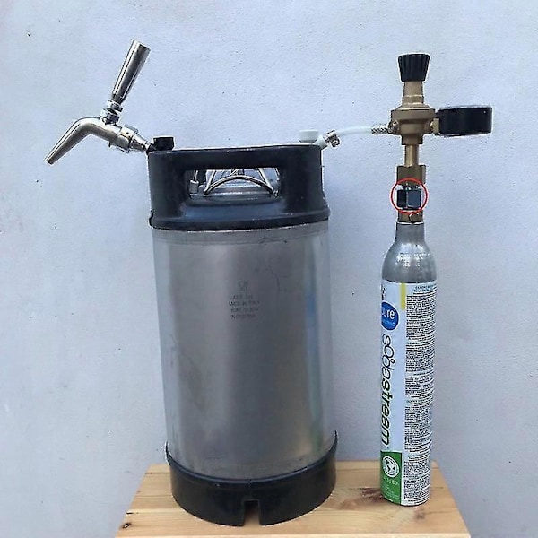 1x Co2 Tank Adapter Messing Cylinder Hun Cga 320 Til Han W21.8 Konverter Connector Co2 Regulator O[HK] silver