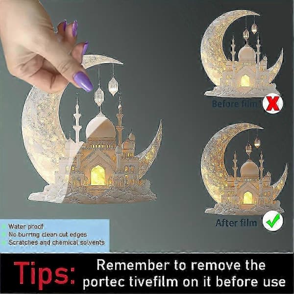 2D Ramadan Moské Mönster Dekoration med Bas Heminredning för Bordsskiva [HK] E