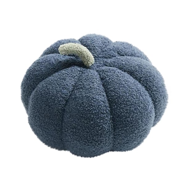 Plyschpumpaleksak Fluffig fylld pumpakastkudde Mjuk Thanksgiving Halloween Pumpa Dekorativ soffa Kudde Pumpaleksaker[HK] Blue - 35cm