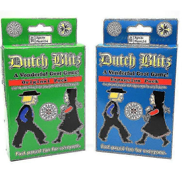 Dutch Blitz Dutch Blitz Basic Plus Utökat Familjespel Kort Spel Kort Spel Spel[HK] Blue Extended Version