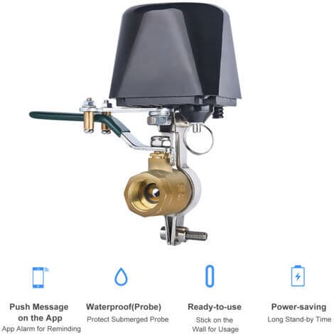 Smart WiFi vannventil med timer, med: Automatisk, Timer (HK)