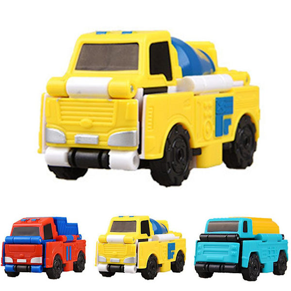 3 st Flip Toy Transforming Cars Leksaksuppsättning, 6 stilar City-tema Billeksaker för pojkar och flickor Jul Påsk Födelsedagspresenter[HK]