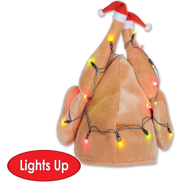 Unisex Plussj Juletrærhatt C Festlige Festartikler, Høytidstema Nyhet Hodeplagg, Klesopp [HK] Light-up Christmas Turkey