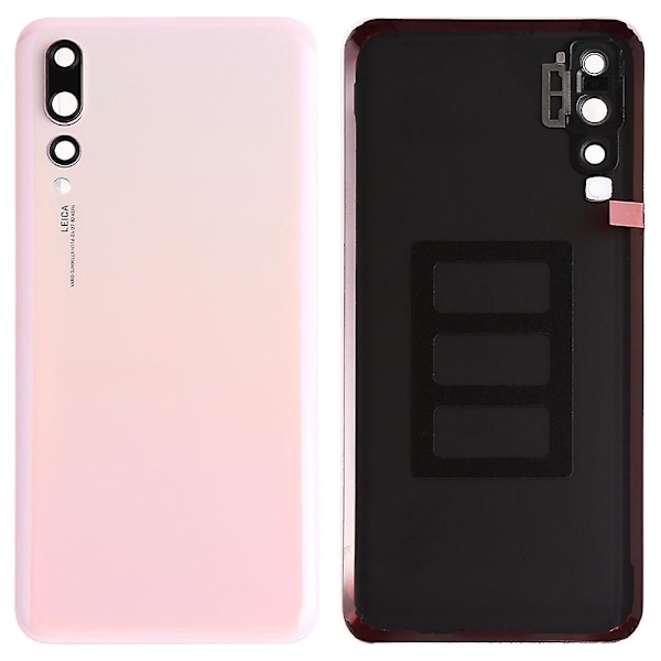 Huawei P20 Pro Akun Kotelo Liimatarra + Kameran Linssisuojus - Musta[HK] Pink Multicolor