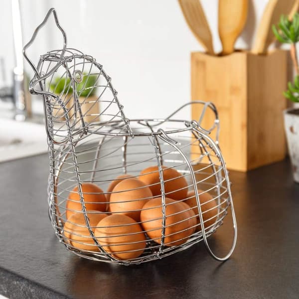 Metall Eggkurv Egg Krom Metall Eggkurv