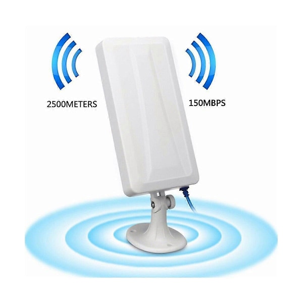 Långdistans 150Mbps WiFi Extender Trådlös Utomhus Router Repeater WLAN Antenn för Booster 5M[HK] White