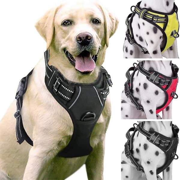 No-pull Dog Harness Padded Adjustable Pet Vest Harness For Large Dogs Training Or Walking[HK]