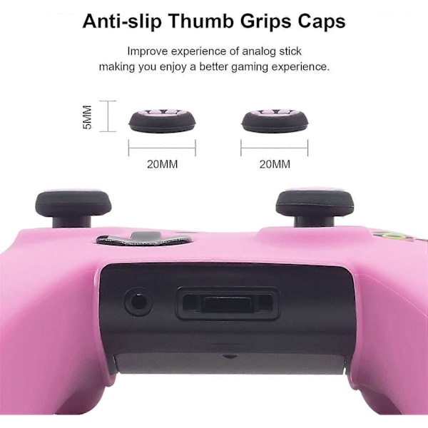 Sött Skinnskydd för Xbox One / Series X/S Handkontroll Halkfritt Silikongrepp Skyddsfodral Tillbehörsset Trådlöst[HK]