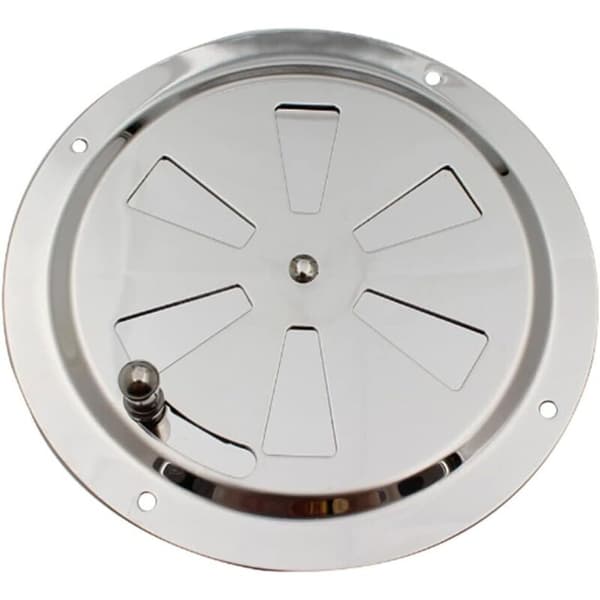 Rund ventilasjonsrist, justerbar luftventil, luftinntak og -uttak i rustfritt stål, 125 mm[HK]