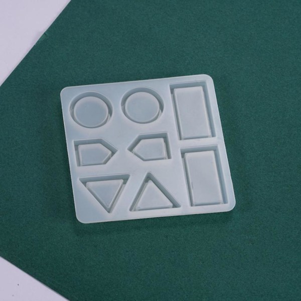 Gjør-det-selv Epoxy Polygonal øredobber Quicksand Mold Drop Lim Silikon Hjemmelaget Mold