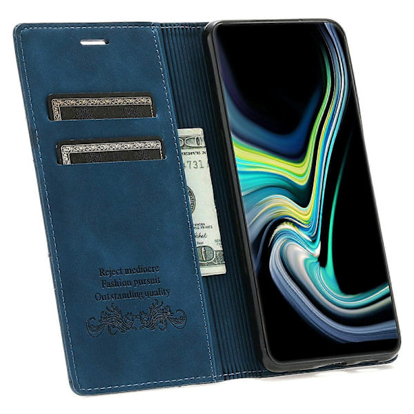 Samsung Galaxy A26 5G Lompakkokotelo Magneettisella Sulkemisella Nahkainen Puhelinkotelo - Musta[HK] Multicolor Blue