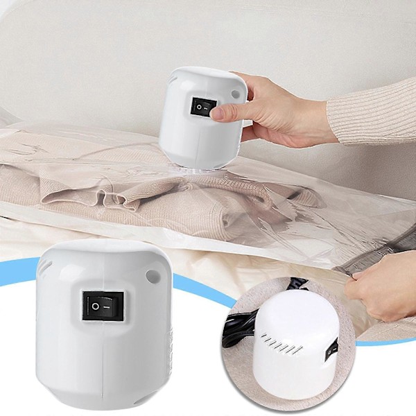 Kompressionspose Elektrisk Sugepumpe Universal Husholdnings Tøj Dyne Opbevaringspose Elektrisk Sugepumpe Vakuumpumpe[HK] C