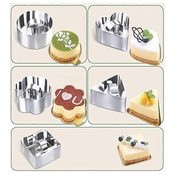 Kakeform Mousse Ringer, Kakeform Bakeringer, Kakering, Kakesirkel med Presser Kjeks, Mini C[HK] Black