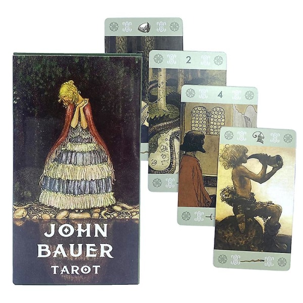 John Bauer Tarot Card Prophecy Fate Ennustaminen Deck Family Party Board Game[HK] Multicolor one size