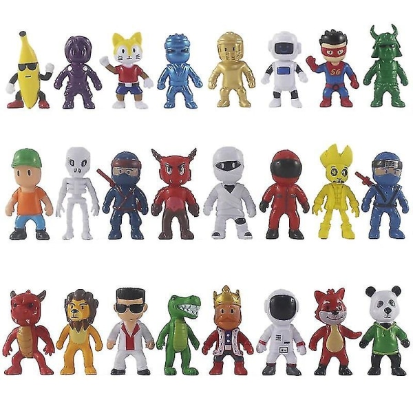 Pvc Stumble Guy Battle Game Characters Model Juguetes Stumble Guys Anime Action & Toy Figures Set For Kids Birthday [xh][HK] A 16pcs