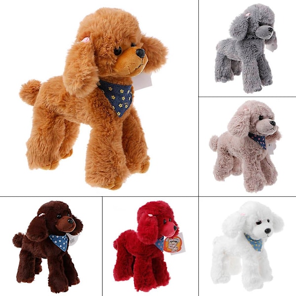 Plys Legetøj Hunde Puddel Høj Simulation Børn Gaver Til Dukke Fyldte Elskelige Sc[HK] Light brown
