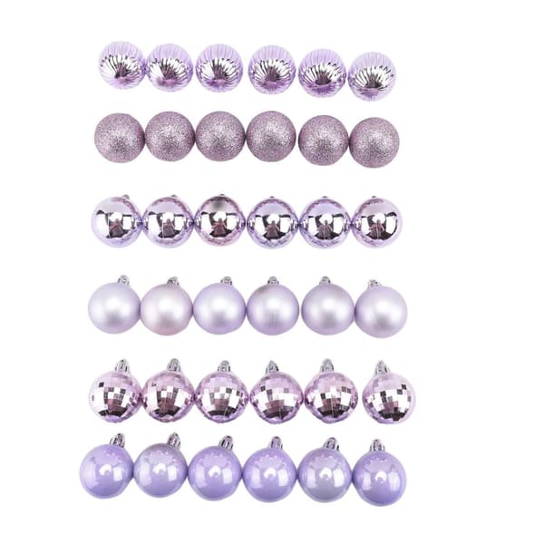 Julekuler Knusesikker Julepynt Sett Julekuler Dekor [HK] Purple