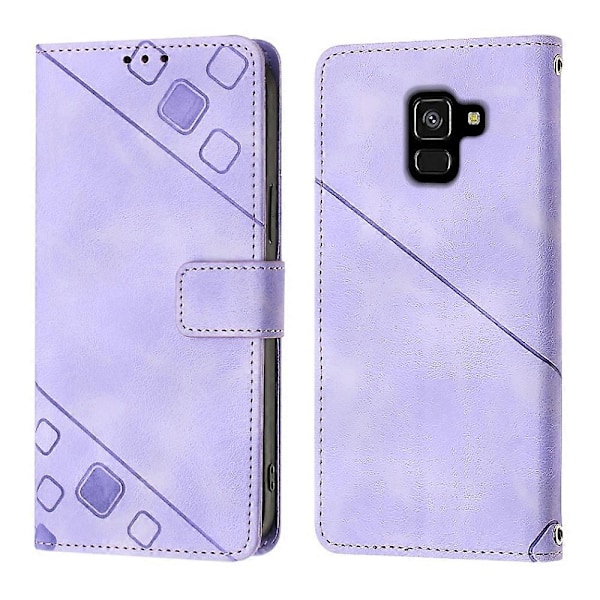 Læder Etui Til Samsung Galaxy A8+ 2018[HK] Light Purple