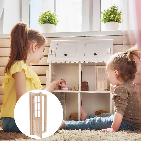 Wwawa Dörrmodell Prydnad Trä Mini Möbel Ornament 1Set för Dekor[HK]