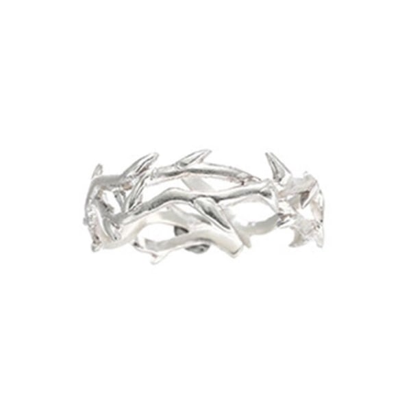 Sølv Thorn Branch Ringe Dame Justerbare Ringe Til Forlovelsesforslag