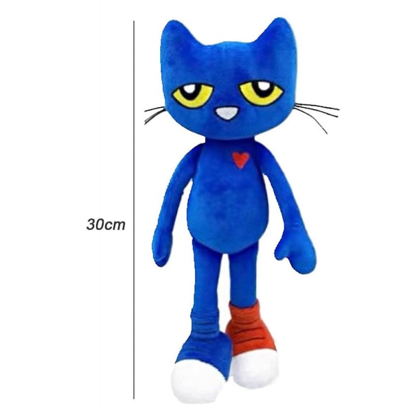 12" Pete The Cat Plyschleksaker Tecknad spelkaraktär Mjuk fylld docka Barn Pojke Flickor Presenter[HK] B