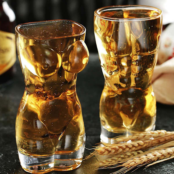 Ølglass i Sexy Kvinneform - Vin Øl - 400ml 450ml 700ml Julegave[HkkK] 450ml
