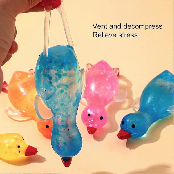 And Squeeze Legetøj Strækbart Langsom Rebound Glitter Maltose Blød TPR Klemme Legetøj Sød Tegneserie Dyr[HK]