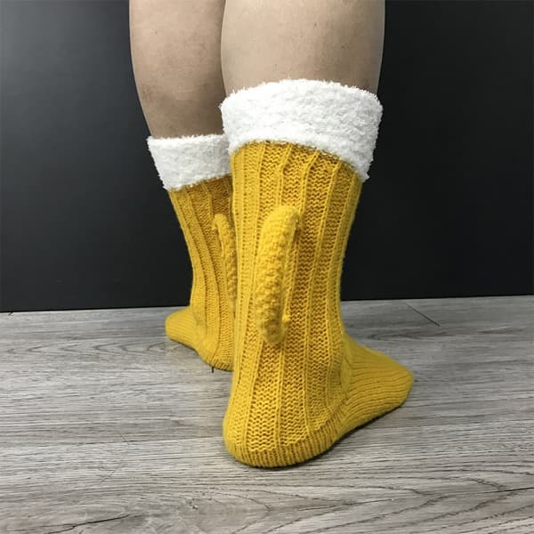 IC Julklapp 3D Ölkoppstrumpor Unisex Vinter Varma Golvstrumpor [HK]