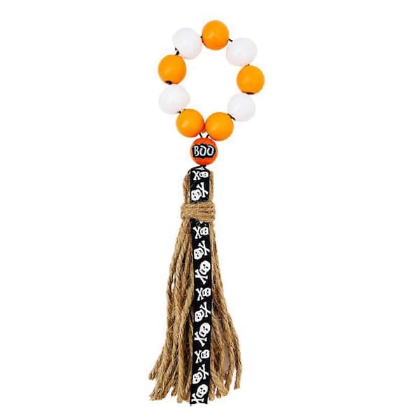 Halloween-pynt til restaurant Træperler med kvaster Servietringe Indretning[HK] Style 2