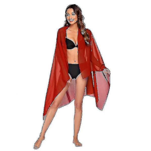 Rantahame Sarong Pareo Bikini Wrap Hame Peite Uimapuku [HK] Red