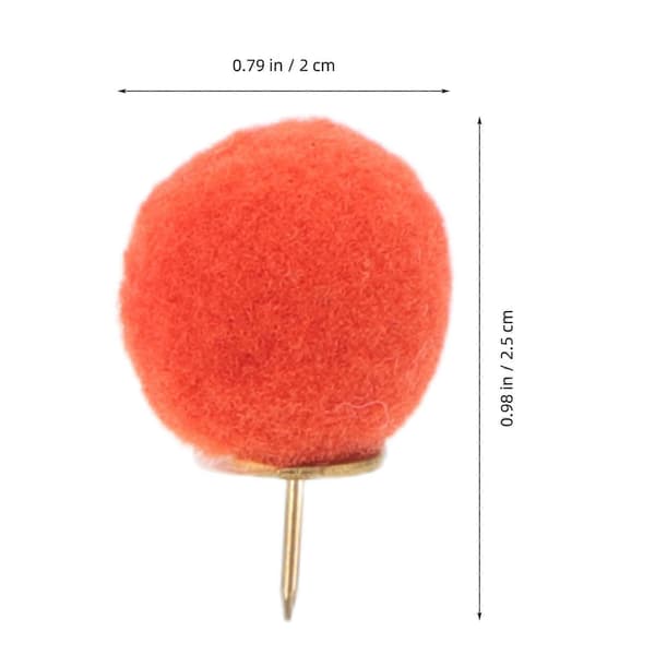 Søde Pom Pom Tegnestifter til Korktavle 100 stk. Dekorative Bløde Nåle [HK]