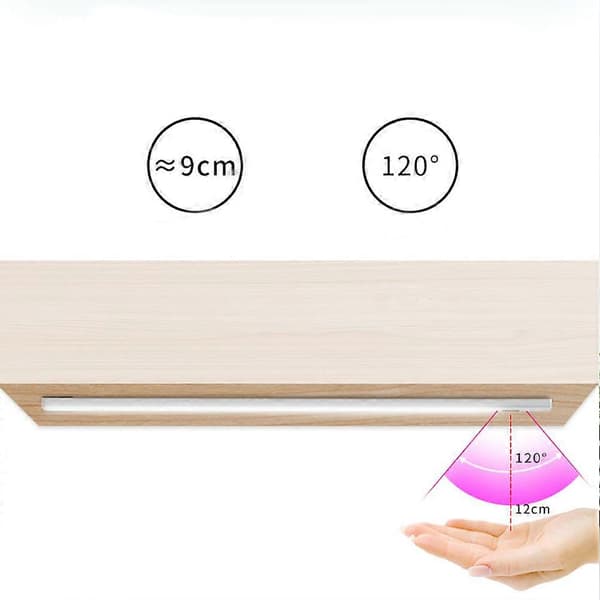 Hvid LED Væglampe Induktionssensor Strip Lys til Hjemmebrug 1 stk.[HK]