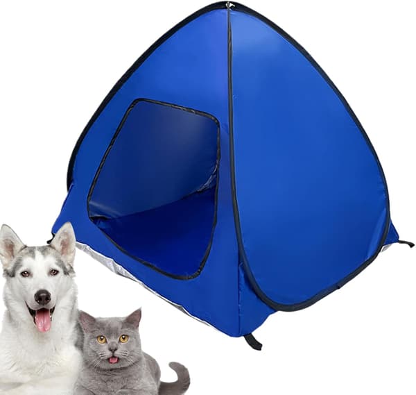 Hundetelt, bærbart foldbart hjem udendørs shelter til katte og hunde picnic have terrasse baghave[HK] Blue